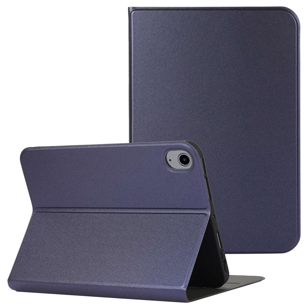 For iPad (2025) / 10.9 (2022) Case PU Leather Adjustable Stand Tablet Protective Cover - Blue