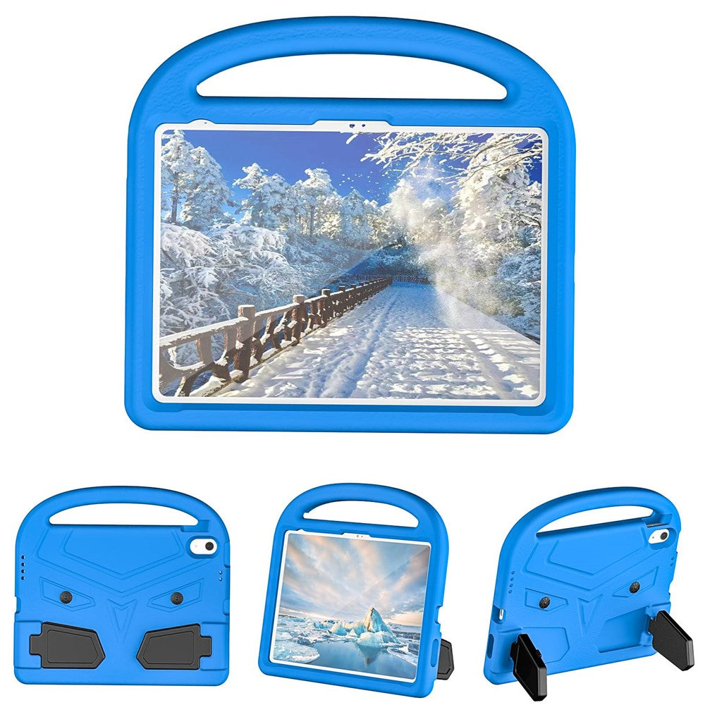 For iPad (2025)/10.9 (2022) Sparrow Style Foldable Kickstand Tablet Cover with Handle - Blue