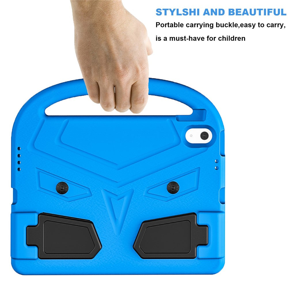 For iPad (2025)/10.9 (2022) Sparrow Style Foldable Kickstand Tablet Cover with Handle - Blue