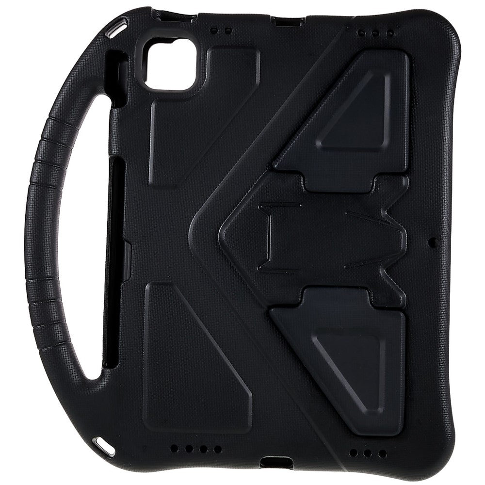 For iPad (2025) / 10.9 (2022) EVA Rugged Tablet Cover Convertible Handle Kickstand Protective Kids Case - Black