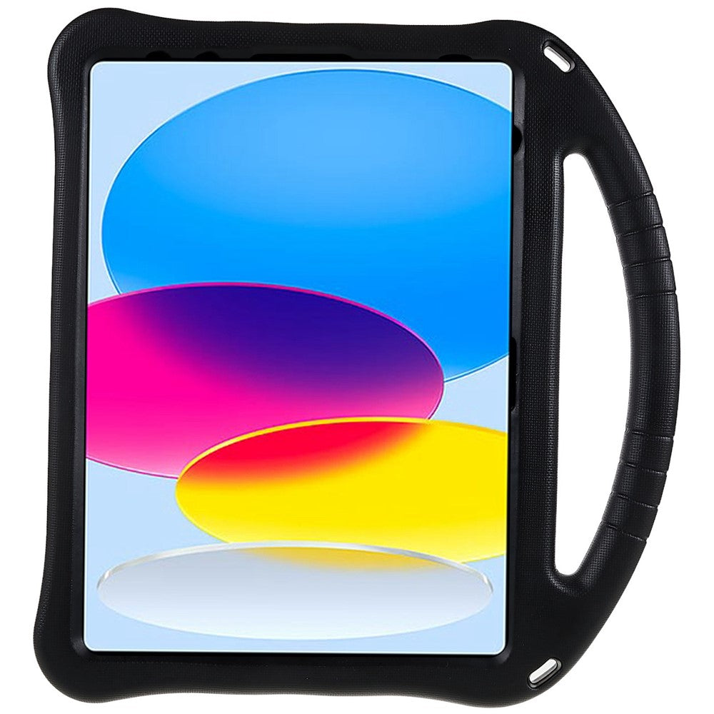 For iPad (2025) / 10.9 (2022) EVA Rugged Tablet Cover Convertible Handle Kickstand Protective Kids Case - Black