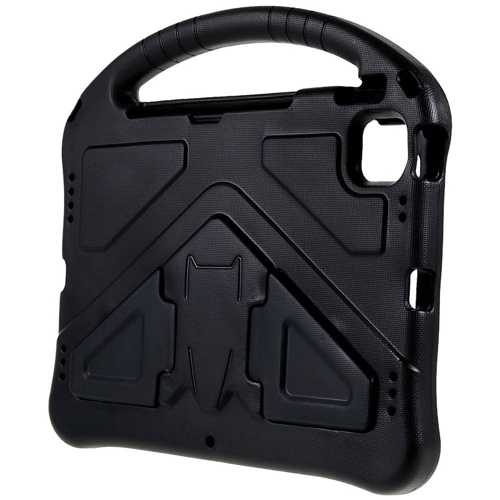 For iPad (2025) / 10.9 (2022) EVA Rugged Tablet Cover Convertible Handle Kickstand Protective Kids Case - Black
