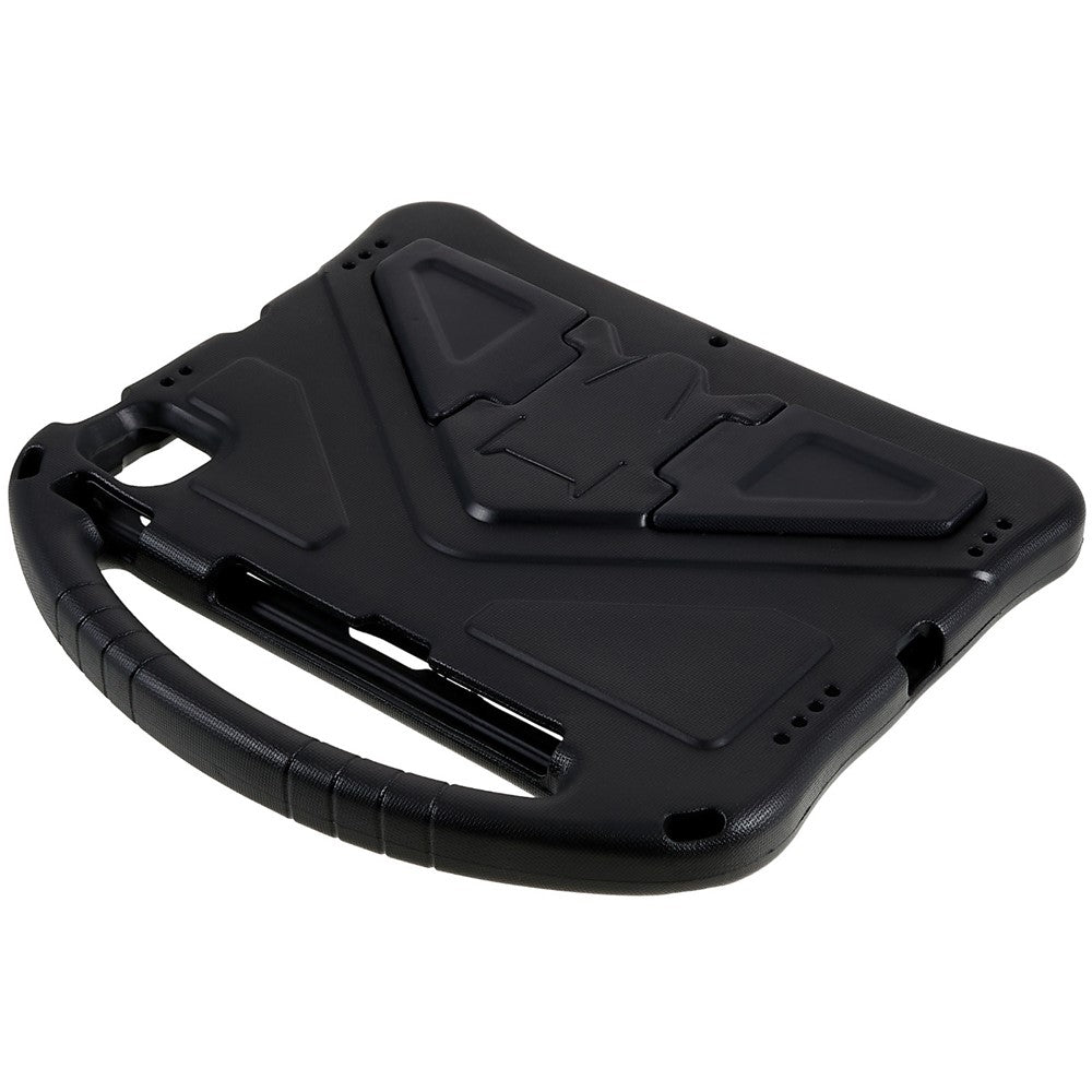 For iPad (2025) / 10.9 (2022) EVA Rugged Tablet Cover Convertible Handle Kickstand Protective Kids Case - Black