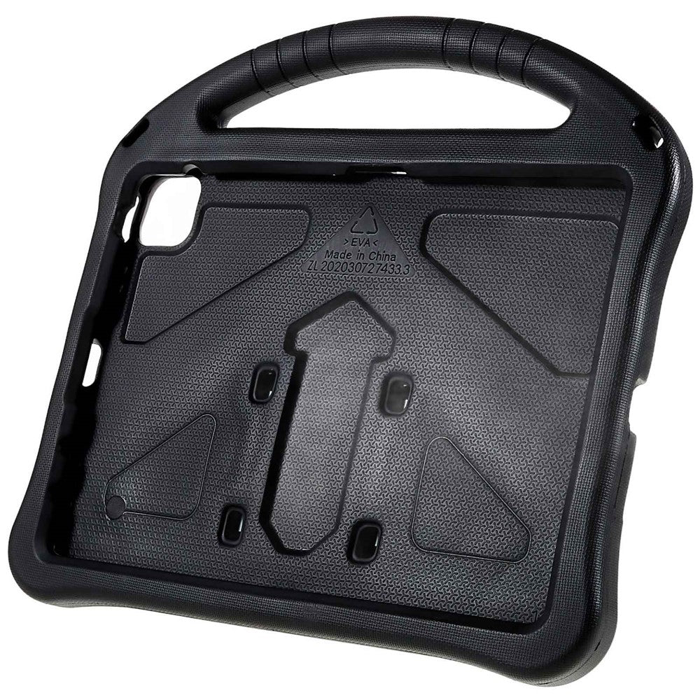 For iPad (2025) / 10.9 (2022) EVA Rugged Tablet Cover Convertible Handle Kickstand Protective Kids Case - Black