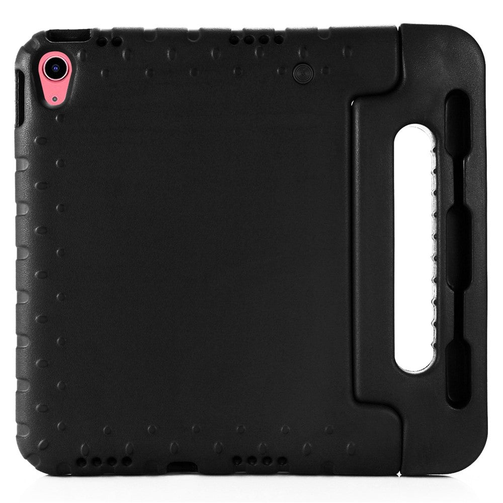 For iPad (2025) / 10.9 (2022) Protective Tablet Cover Case with Kickstand Handle - Black