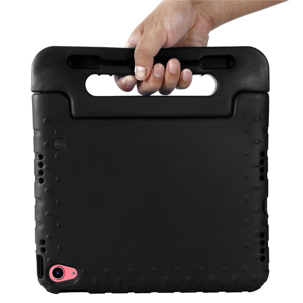 For iPad (2025) / 10.9 (2022) Protective Tablet Cover Case with Kickstand Handle - Black