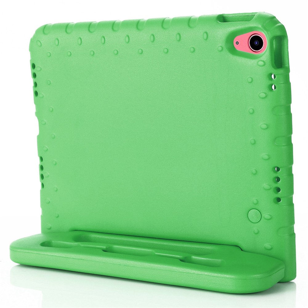 For iPad (2025) / 10.9 (2022) Protective Tablet Cover Case with Kickstand Handle - Green