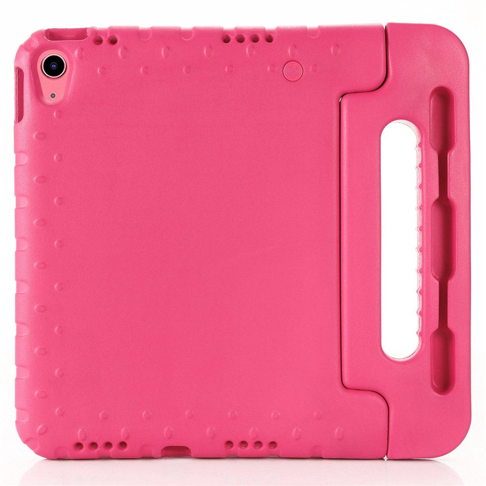 For iPad (2025) / 10.9 (2022) Protective Tablet Cover Case with Kickstand Handle - Rose