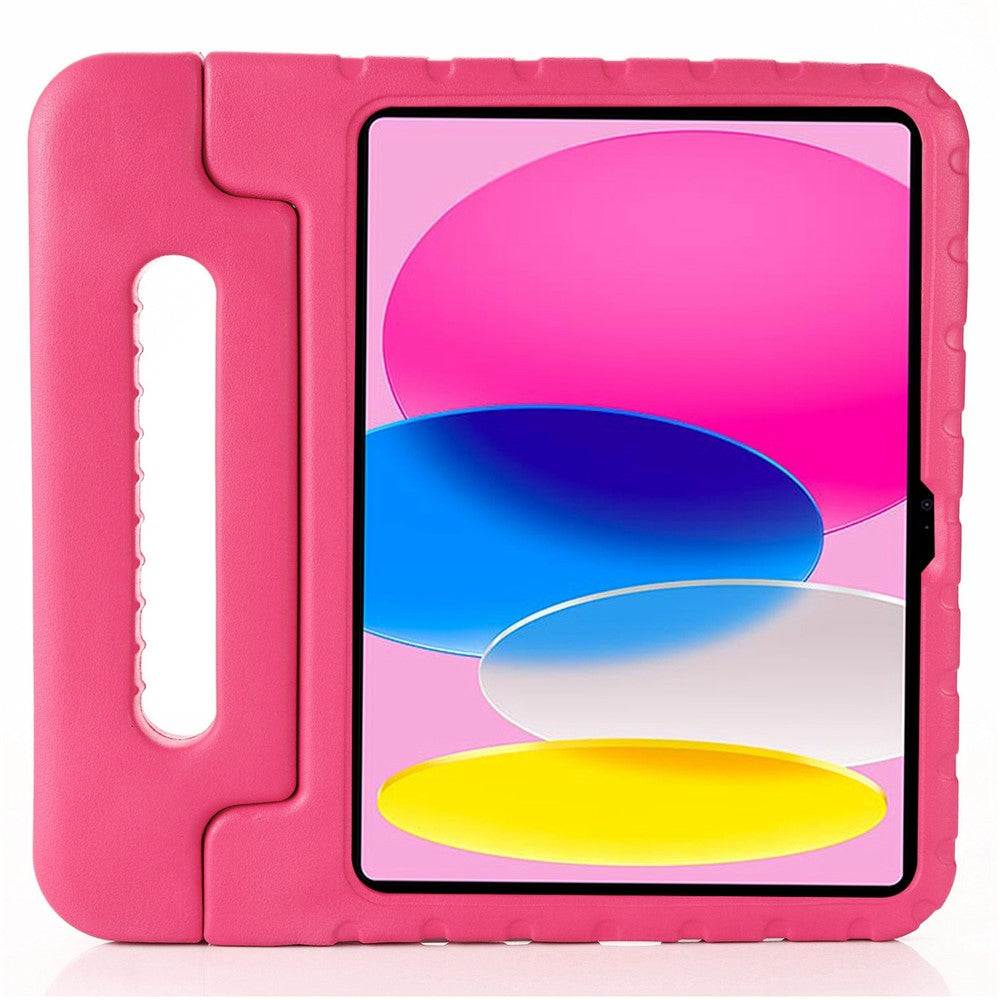For iPad (2025) / 10.9 (2022) Protective Tablet Cover Case with Kickstand Handle - Rose