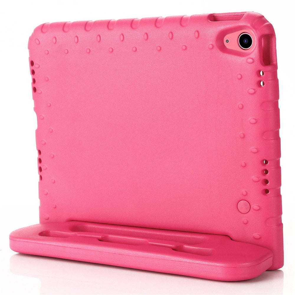 For iPad (2025) / 10.9 (2022) Protective Tablet Cover Case with Kickstand Handle - Rose