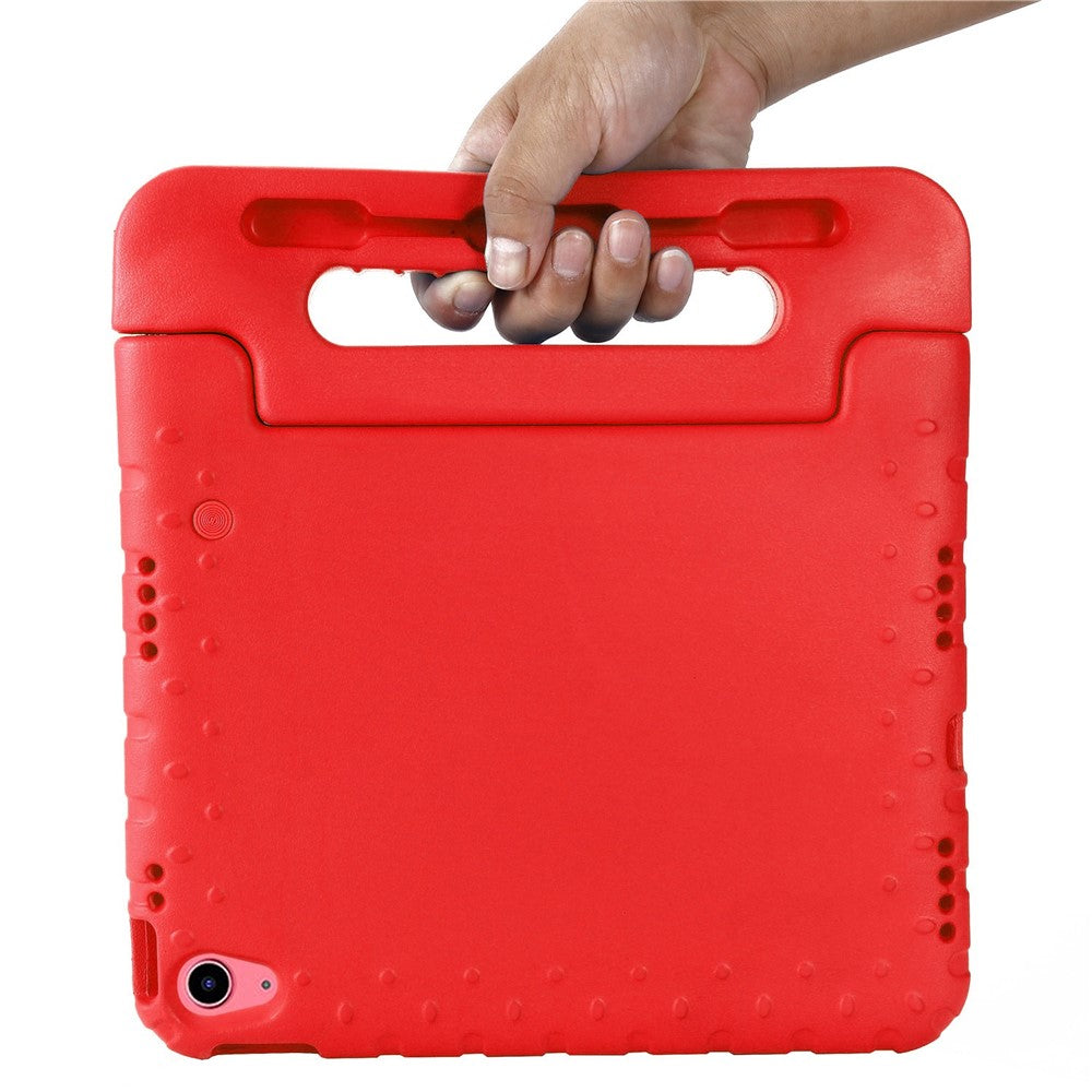For iPad (2025) / 10.9 (2022) Protective Tablet Cover Case with Kickstand Handle - Red