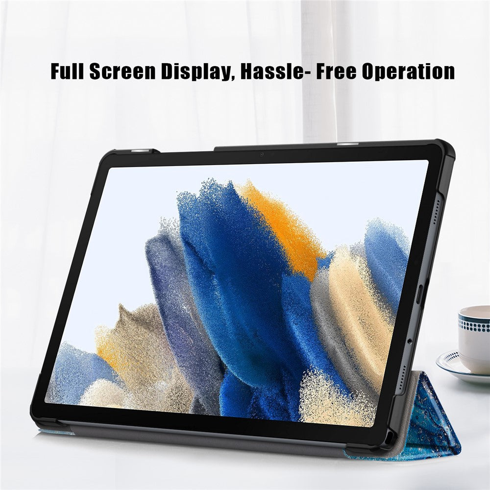 For Samsung Galaxy Tab A9+ X210/X216/X218 Leather Stand Cover Pattern Printing Tablet Case - Wave