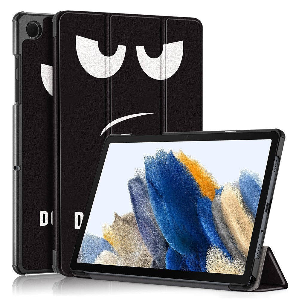 For Samsung Galaxy Tab A9+ X210/X216/X218 Leather Stand Cover Pattern Printing Tablet Case - Don't Touch Me