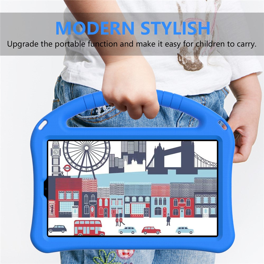 For Samsung Galaxy Tab A11 / A9 Case EVA Grip Handle Kickstand Tablet Cover - Blue
