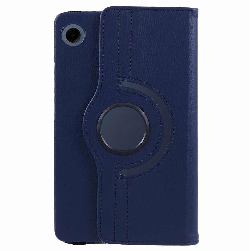 For Samsung Galaxy Tab A11 / A9 Case PU Leather Rotating Stand Tablet Cover - Dark Blue