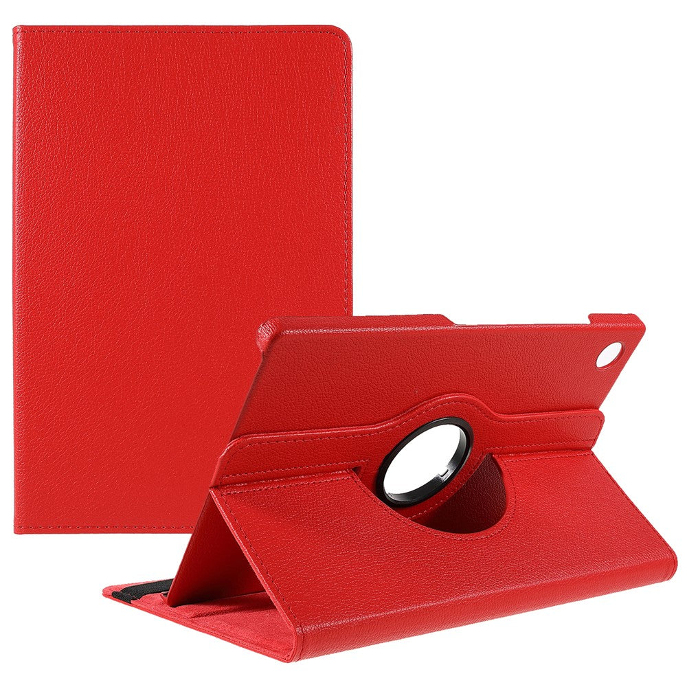 For Samsung Galaxy Tab A9+ Case Tablet Leather Cover with Rotating Stand - Red