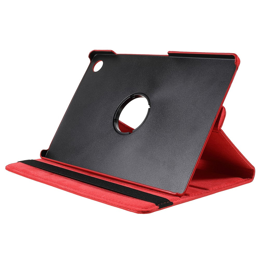 For Samsung Galaxy Tab A9+ Case Tablet Leather Cover with Rotating Stand - Red