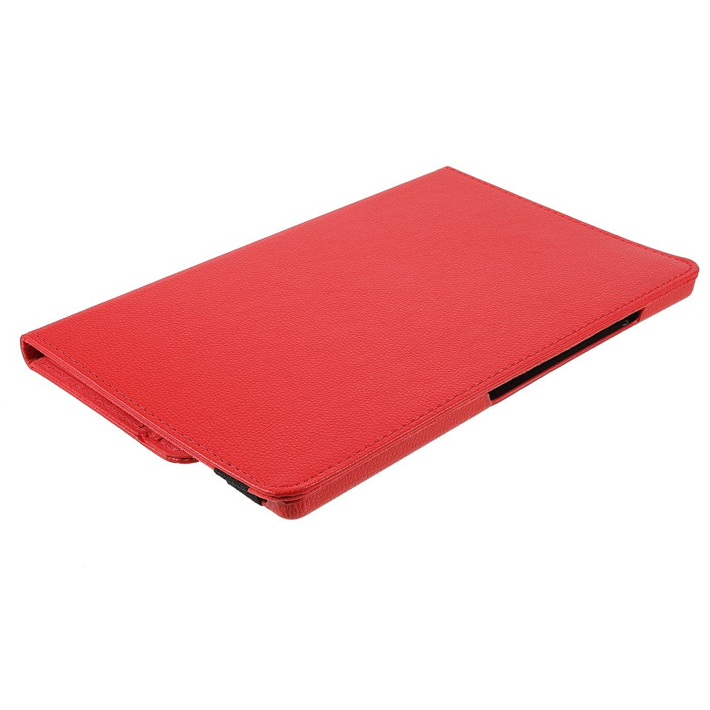 For Samsung Galaxy Tab A9+ Case Tablet Leather Cover with Rotating Stand - Red