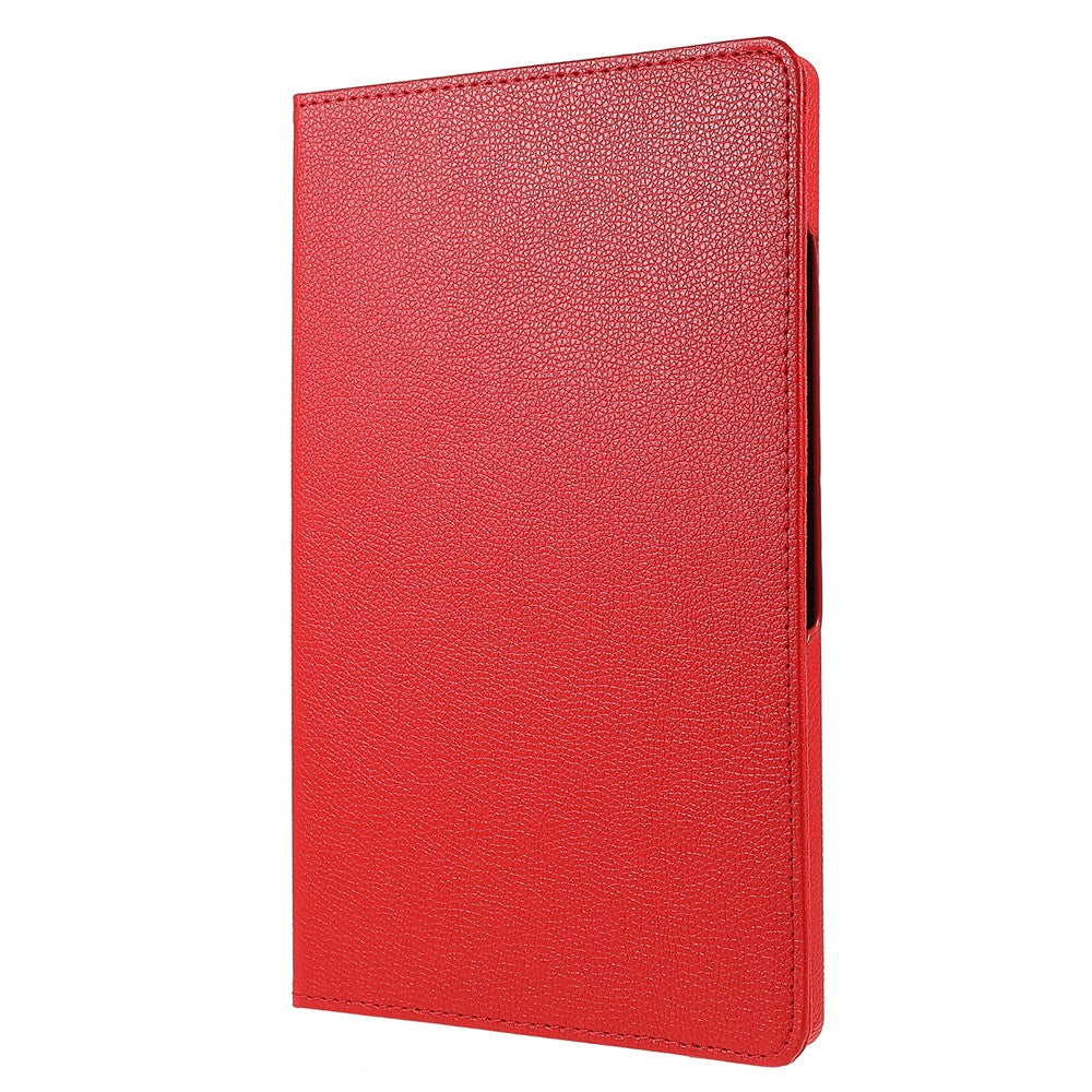 For Samsung Galaxy Tab A9+ Case Tablet Leather Cover with Rotating Stand - Red