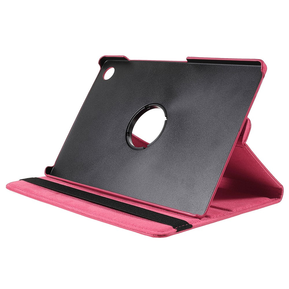 For Samsung Galaxy Tab A9+ Case Tablet Leather Cover with Rotating Stand - Rose