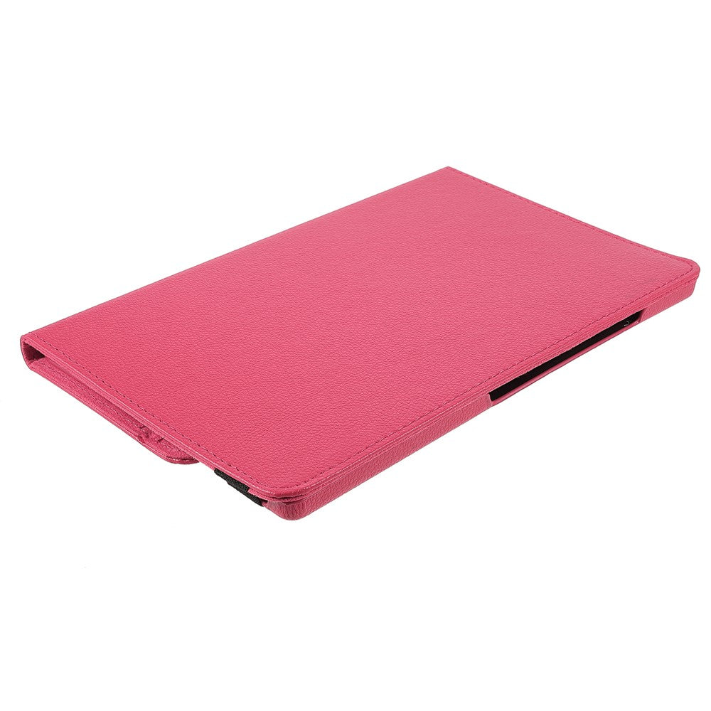 For Samsung Galaxy Tab A9+ Case Tablet Leather Cover with Rotating Stand - Rose