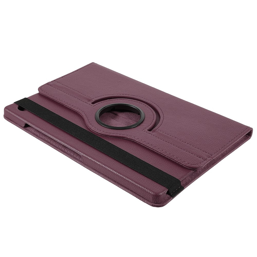 For Samsung Galaxy Tab A9+ Case Tablet Leather Cover with Rotating Stand - Purple