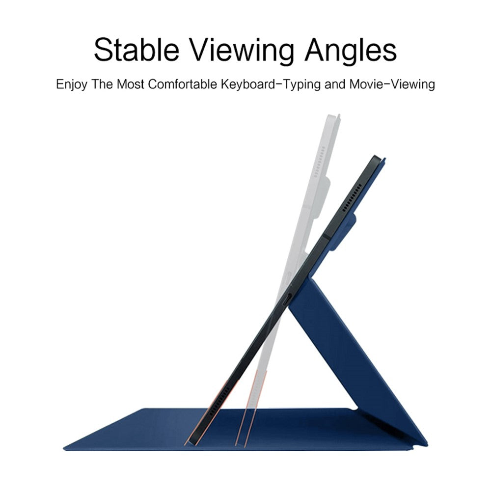 For Samsung Galaxy Tab S10 FE / S9 FE / S9 Tablet Case Magnetic PU Leather Stand Cover - Blue