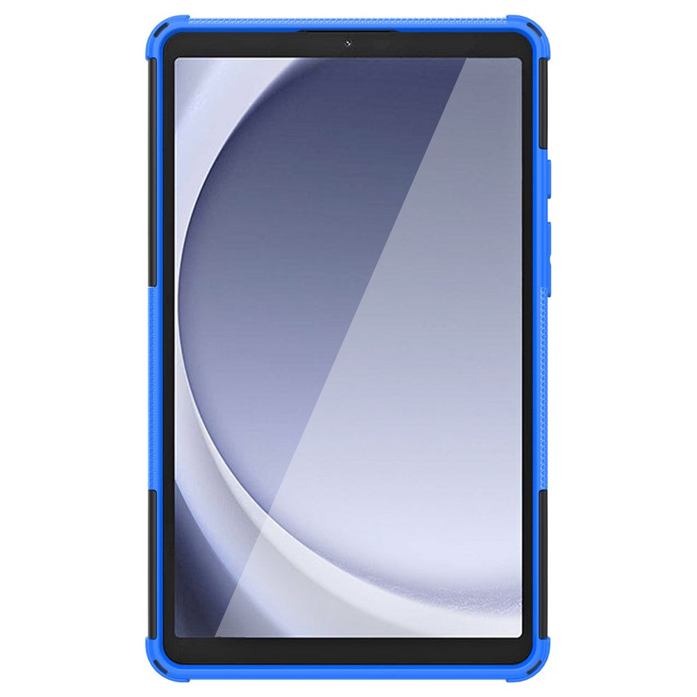 For Samsung Galaxy Tab A9 Kickstand Cover Tire Texture Anti-slip Tablet Case - Blue