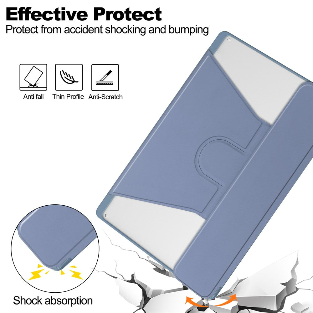 For Lenovo Idea Tab / Tab M11 / Xiaoxin Pad 11 2024 Case PU+Acrylic Tablet Stand Cover with Bluetooth-compatible Keyboard - Purple