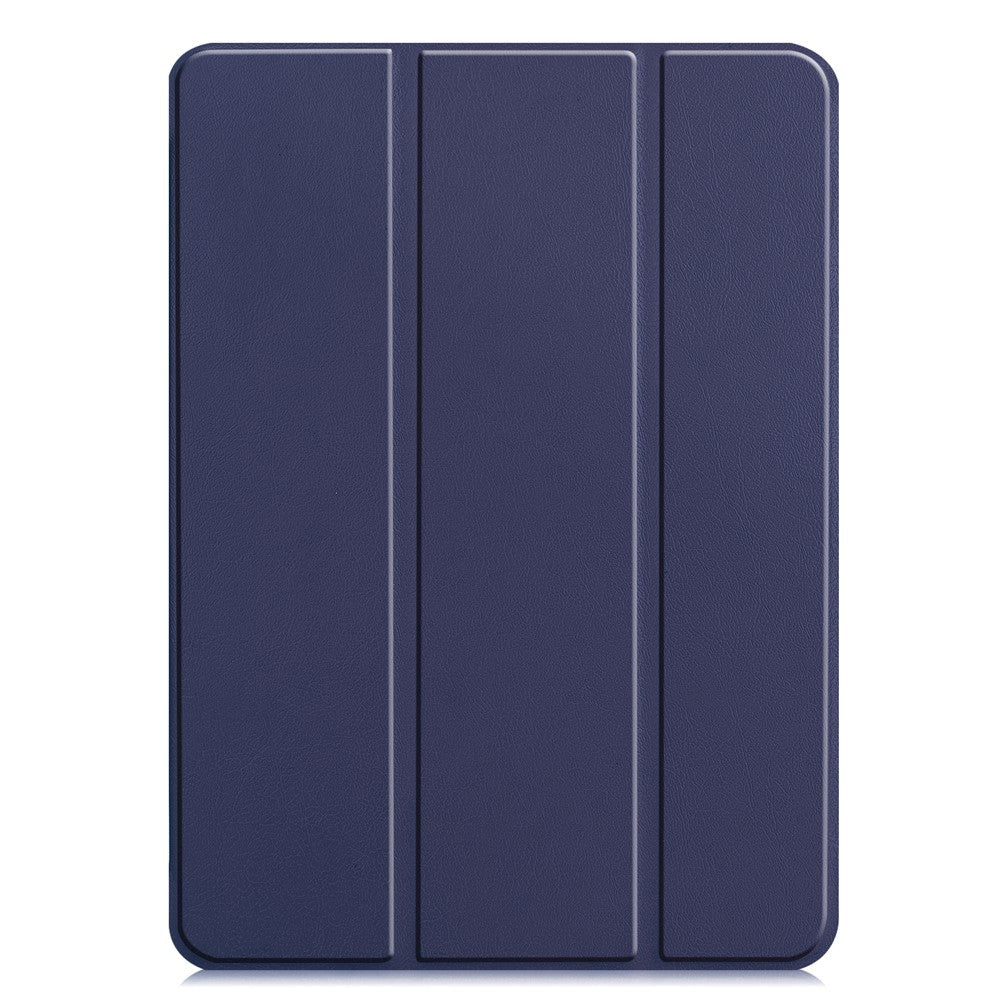 For iPad Pro 11 (2025) / 11 (2024) Case PC+PU Auto Wake Sleep Tablet Shell with Tri-fold Stand - Blue