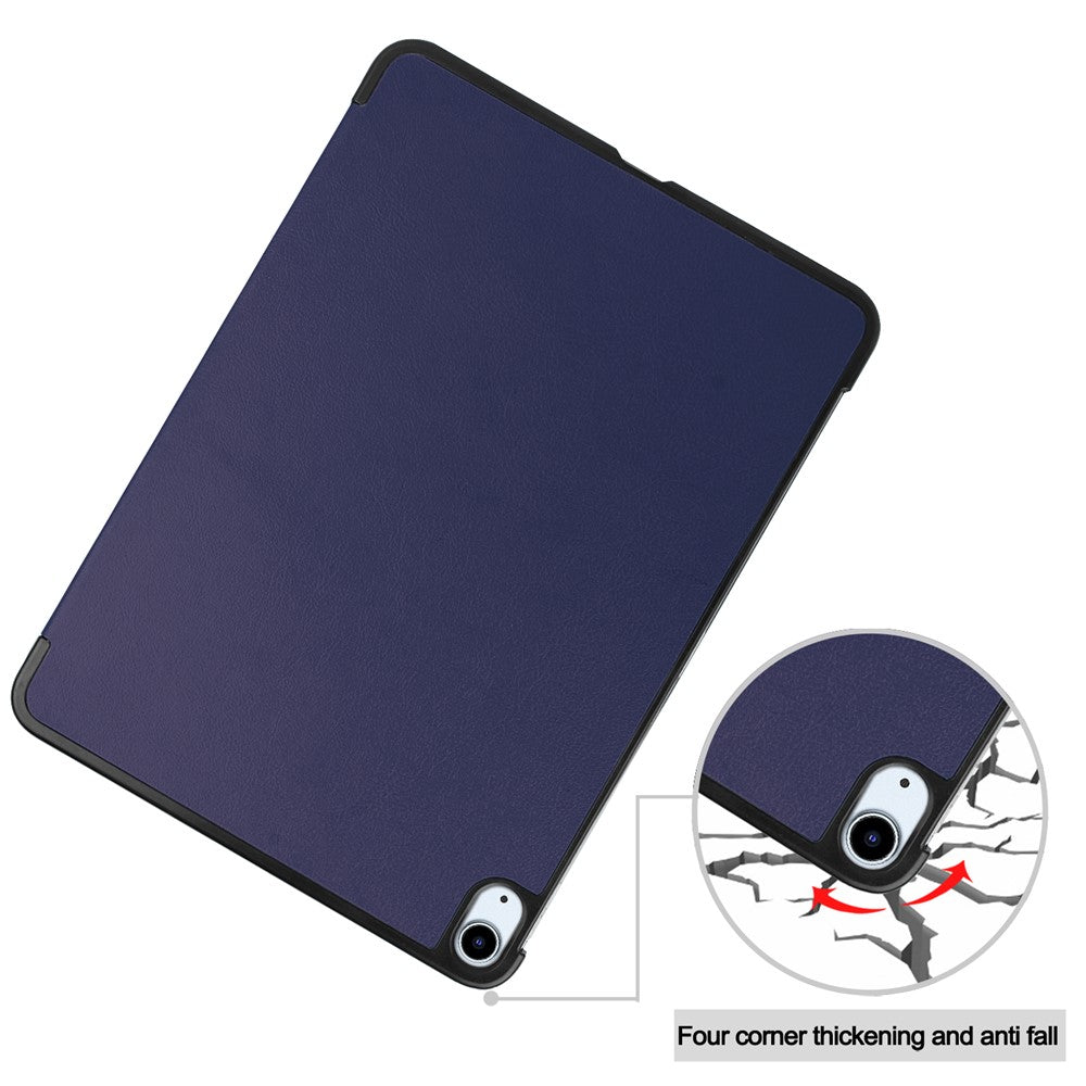 For iPad Air 13 (2025) / (2024) Case Wake/sleep Tri-Fold Stand Leather Tablet Cover - Blue