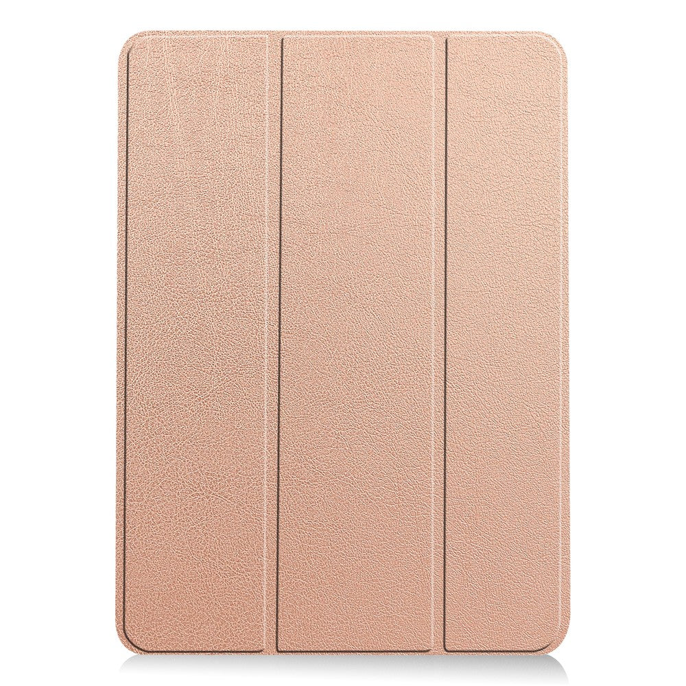For iPad Air 13 (2025) / (2024) Case Wake/sleep Tri-Fold Stand Leather Tablet Cover - Rose Gold
