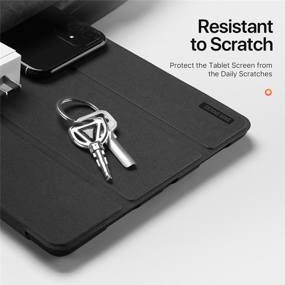 for iPad Pro 13 (2025) / 13 (2024) Case Tri-fold Stand Auto Sleep / Wake Folio Leather Tablet Cover - Black